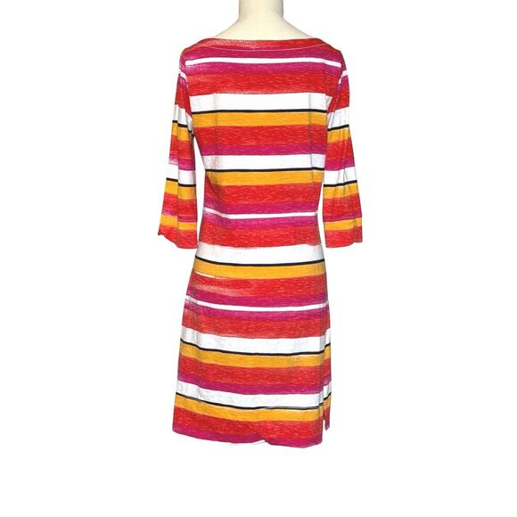 Hatley Striped Tunic Cotton Dress Size Small Bright Multicolor Midi - Picture 2 of 9